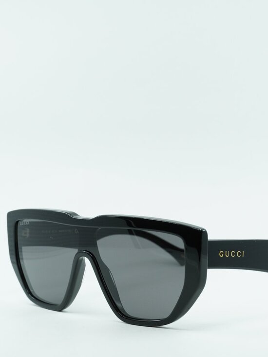Gucci GG0997S 002 Shield Sunglasses - Black\\Grey main image 5
